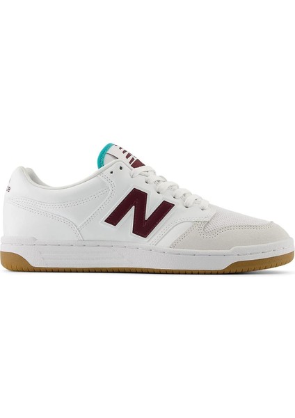NB Lifestyle Unisex Shoes BB480LFT Unisex BEYAZ-BORDO Günlük Sneaker Ayakkabı