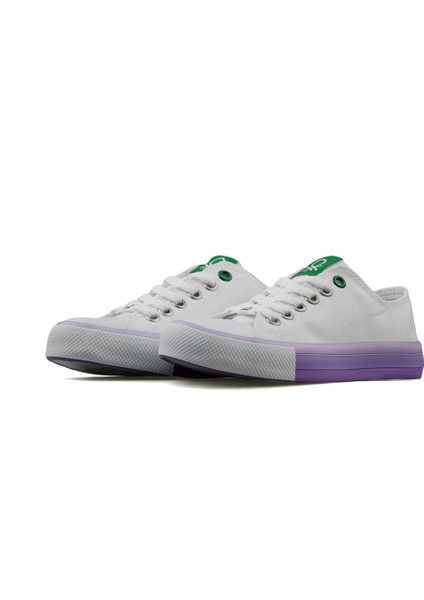 Benetton Bnt 30176 Beyaz Günlük Bayan Ayakkabı Bayan Spor