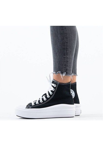 Chuck Taylor All Star Move Hi Kadın Siyah Sneaker 568497C fırsatları