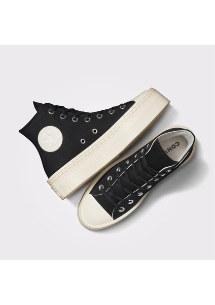 Chuck Taylor All Star Modern Lift Platform Canvas Kadın Günlük Ayakkabı A06141C Siyah modelleri