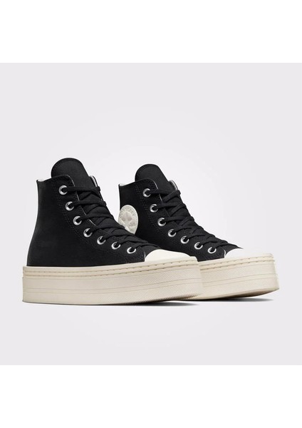 Chuck Taylor All Star Modern Lift Platform Canvas Kadın Günlük Ayakkabı A06141C Siyah fırsatları