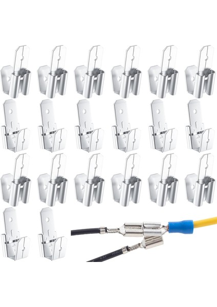 3 Yollu Elektrikli Dişi Erkek Kürek Sıkma Terminalleri Kiti Gümüş (Yurt Dışından)