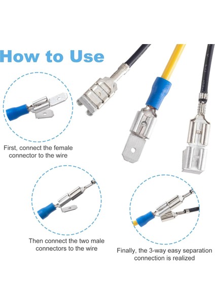 3 Yollu Elektrikli Dişi Erkek Kürek Sıkma Terminalleri Kiti Gümüş (Yurt Dışından) modelleri
