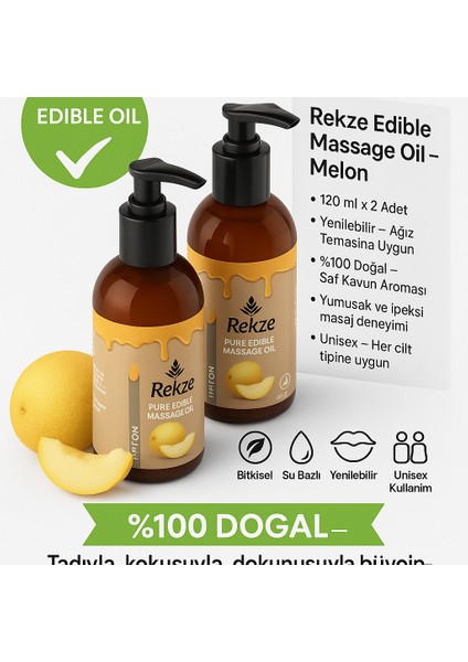 Doğal Kavun Aromalı Masaj Yağı – 2X120 ml Vücut Bakımı fiyatları