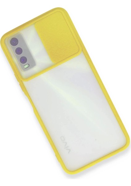Vivo Y11S Kılıf Palm Buzlu Kamera Sürgülü Silikon - Sarı fiyatları