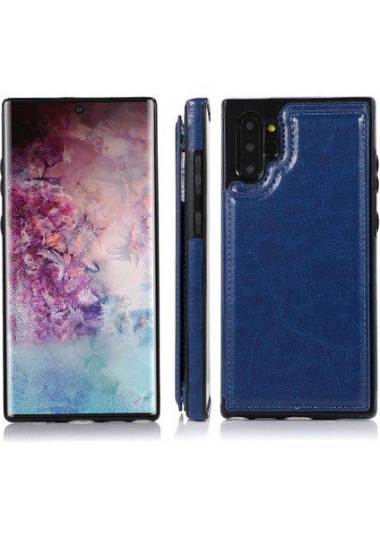 Cüzdan Kılıf Samsung Galaxy Not 10 Artı Kart Yuvaları Çift Manyetik Pu (Yurt Dışından)