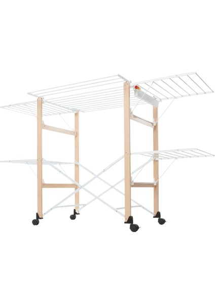 Gulliver Katlanabilir Ahşap Çamaşır Kurutmalık Naturel/Beyaz Renk modelleri