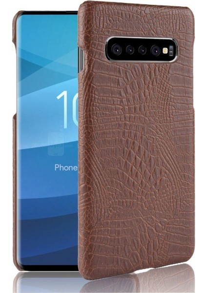 Samsung Galaxy S10 Artı Klasik Timsah Moda Için Şık Klasik Kılıf (Yurt Dışından)