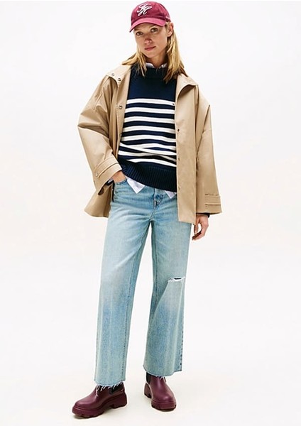 Kadın Warm Lined Chelsea Yağmur Botu - Bordo