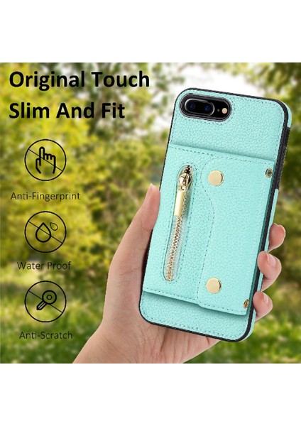 IPhone 7 Için Kılıf Artı/8 Artı Kart Yuvaları Uzun Kayış Hafif Mini (Yurt Dışından) fırsatları