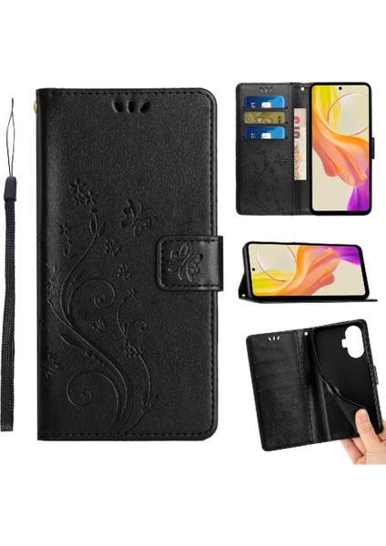 Realme C55 Pu Deri Kart Tutucu Manyetik Kapatma Kickstand Için Filp Durumda (Yurt Dışından)