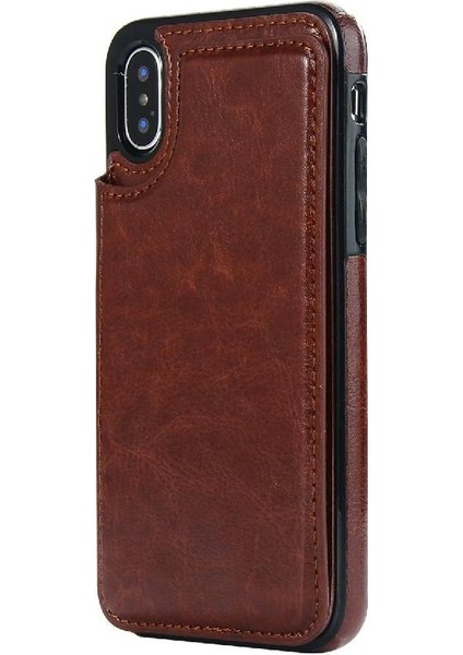 Cüzdan Kılıf IPhone X/xs Kickstand Kart Yuvaları ile Pu Deri Kart (Yurt Dışından) indirimleri