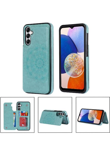 Samsung Galaxy Card 5g Desen Çiçek Pu Için Kart Tutucu Kılıf ile Cüzdan (Yurt Dışından)