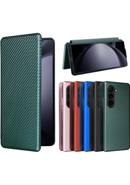 Samsung Galaxy Z Için Flip Case Kart Tutucu Kickstand Fiber ile 6 5g Kat (Yurt Dışından)