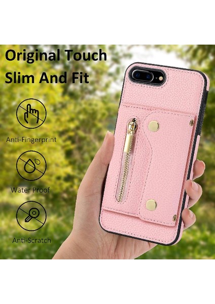 IPhone 7 Için Kılıf Artı/8 Artı Kart Yuvaları Uzun Kayış Hafif Mini (Yurt Dışından) modelleri