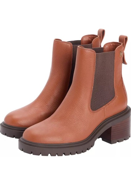 Kadın Blok Topuklu Chelsea Bot - Taba