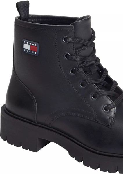 Kadın Bağcıklı Postal Bot - Siyah