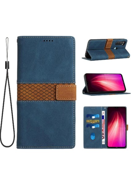 Cüzdan Durumda Xiaomi Redmi Için Not 8 Kart Yuvası Manyetik Kapatma Bilek Kayışı (Yurt Dışından)