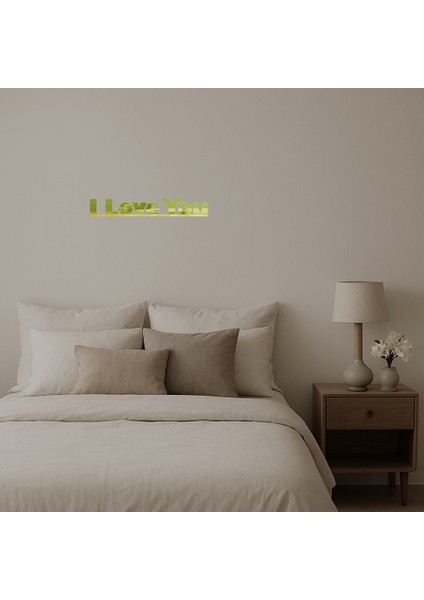 Modern I Love You Duvar Altın Aynalı Tablosu - PZRCR7994-9664 fiyatları