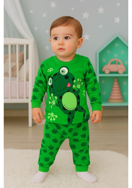 Kurbağalı 2 Parça Bebek Pijama Takımı K357 fiyatları