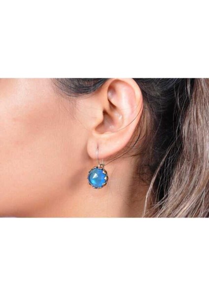 Otantik Gümüş Küpe Aquamarin Taşlı (Kod 2020746B) fiyatları