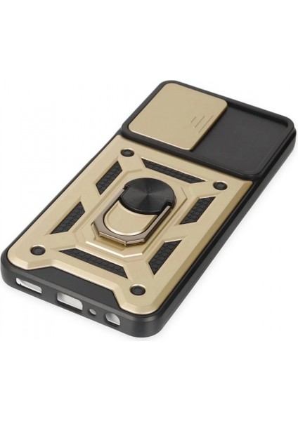 Samsung Galaxy M13 Kılıf Pars Lens Yüzüklü Silikon - Gold fırsatları