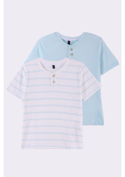 Erkek Çocuk 2'li Düğmeli Tişört