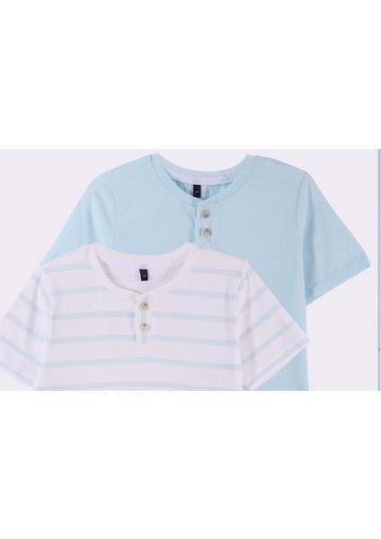Erkek Çocuk 2'li Düğmeli Tişört modelleri
