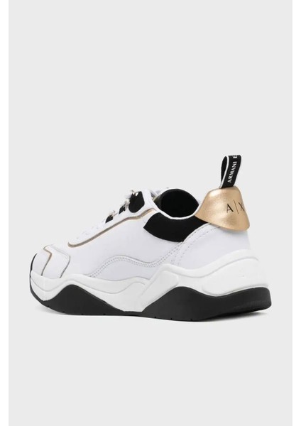 Kadın Armani Exchange Kalın Tabanlı Sneaker Ayakkabı - Beyaz fiyatları