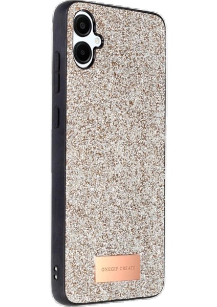 Samsung Galaxy A06 Bright Simli Kapak - Gold - PZRCR4772-6415