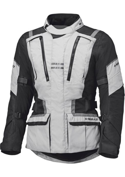 Hakuna Matata 3 Adventure Korumalı Kadın Motosiklet Montu Siyah Gri