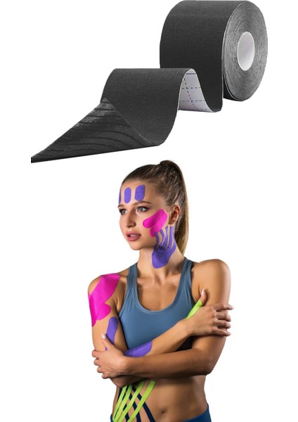 Sport Tape Kinezyo Sporcu Bandı - Ağrıı Bandı 5 Metre x 5 cm - Kinesio Bant - Kinesyo Band