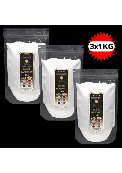 İngiliz Karbonatı 1 kg x 3 Adet