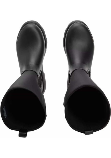 Kadın Warm Lined Fermuarlı Uzun Yağmur Çizmesi - Siyah indirimleri