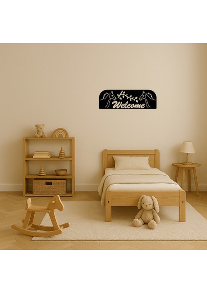 At Figürlü Welcome Kapı Dekorasyonu - PZRCR1734-2676 modelleri