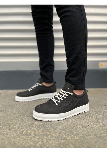 JY152 Cool Bağcıklı Keten Erkek Günlük Spor Klasik Ayakkabı Kbt - Siyah fiyatları