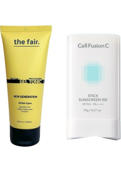 Multi Vitamin Jel Tonik 100 ml ve Cell Fusion C Stick Güneş Kremi 19 gr