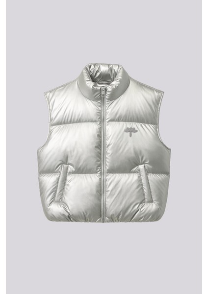 Bg Store Kız Çocuk Gümüş Yelek