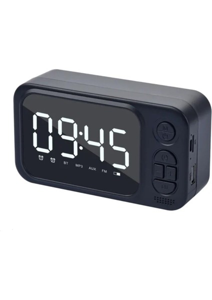 Siyah ve Pembe Renk Seçenekleriyle Bluetooth Hoparlör, Fm Radyo, Alarm ve Dijital Saat
