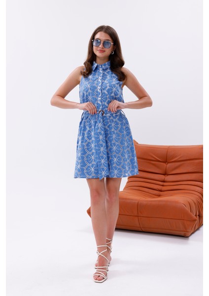 Fisto Kumaş Kemerli Elbise