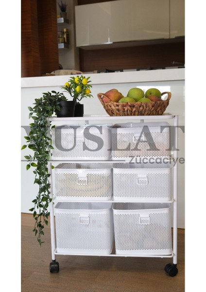 3 Katlı 6 Bölmeli Sebzelik