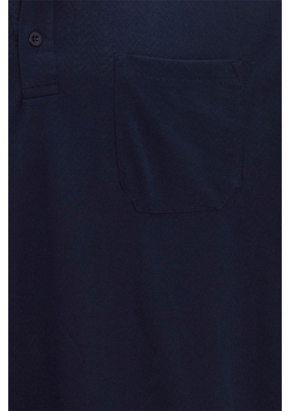 Lacivert Regular Armürlü Polo Yaka Tişört fiyatları