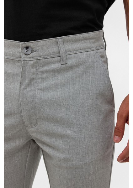 Gri Slim Desenli Pantolon modelleri