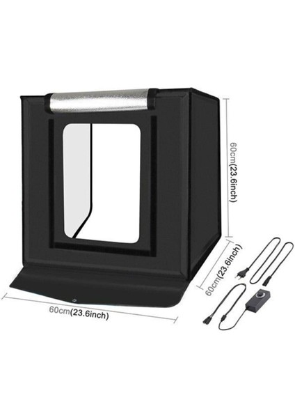 Puluz 60X60CM LED Işıklı Ürün Fotoğraf Çekim Stüdyosu Çadırı fiyatları