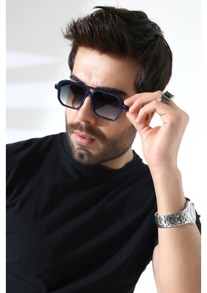 Unisex Lacivert Retro UV400 Güneş Gözlüğü 23001-1 C33 fiyatları
