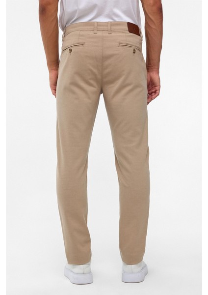 Bej Slim Desenli Pantolon indirimleri