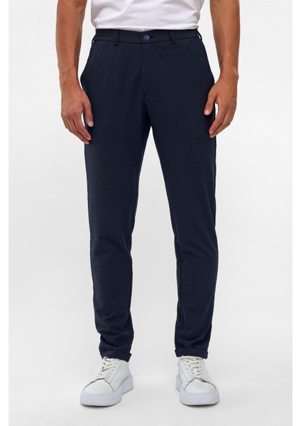 Lacivert Slim Düz Jogger Pantolon modelleri