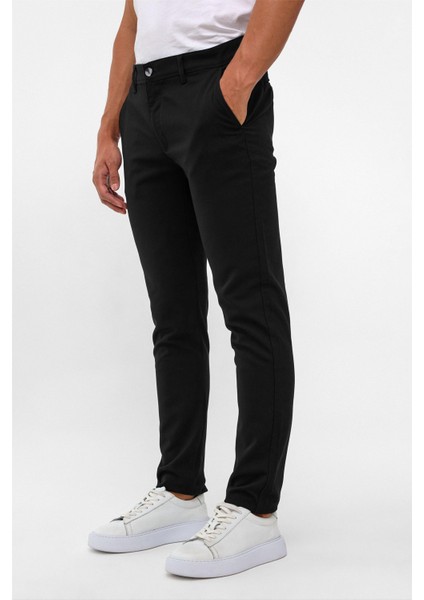 Siyah Slim Desenli Pantolon modelleri