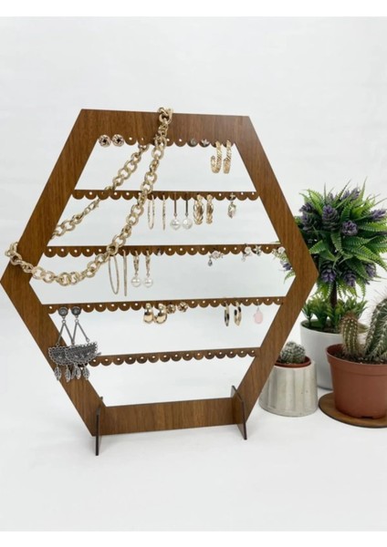 Kahverengi Dekoratif Takı Standı, Şık ve Düzenli Askı Organizer Modeli modelleri