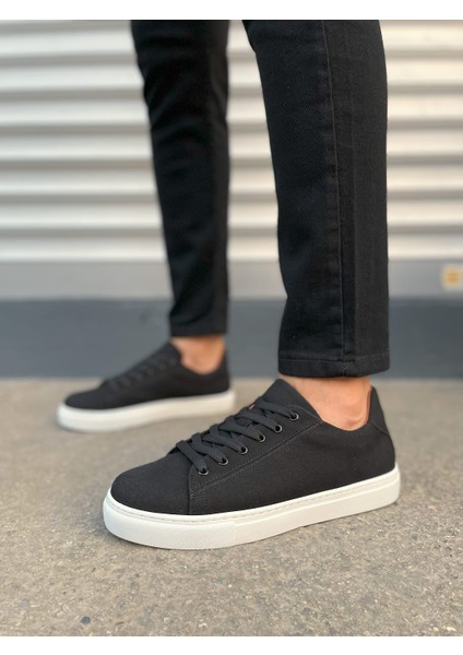 JY122 Mode Bağcıklı Süet Erkek Günlük Sneaker Ayakkabı Sbt - Siyah fiyatları